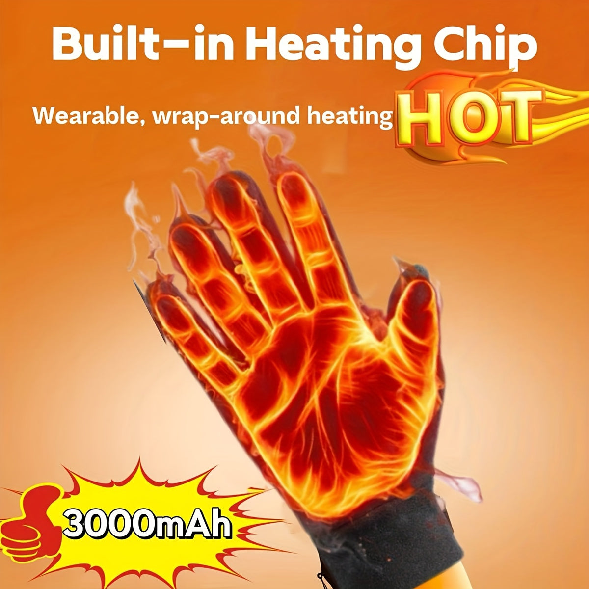 ThermoShield™ Full-Finger Rechargeable Heated Gloves